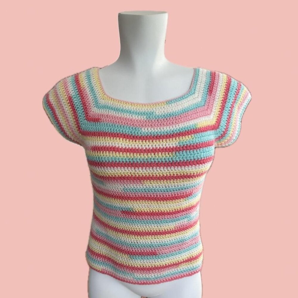Handmade One-of-a-kind hand-crocheted top